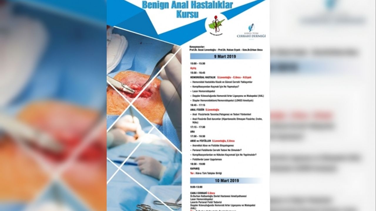 Kıbrıs Türk Tabipleri Odası ve Kıbrıs Türk Cerrahi Derneği'nden konferans