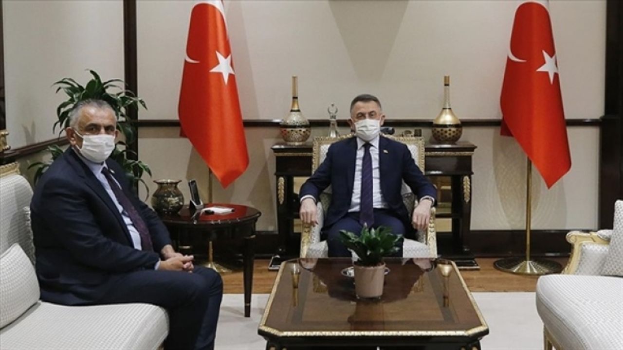 Çavuşoğlu, Fuat Oktay ile görüştü