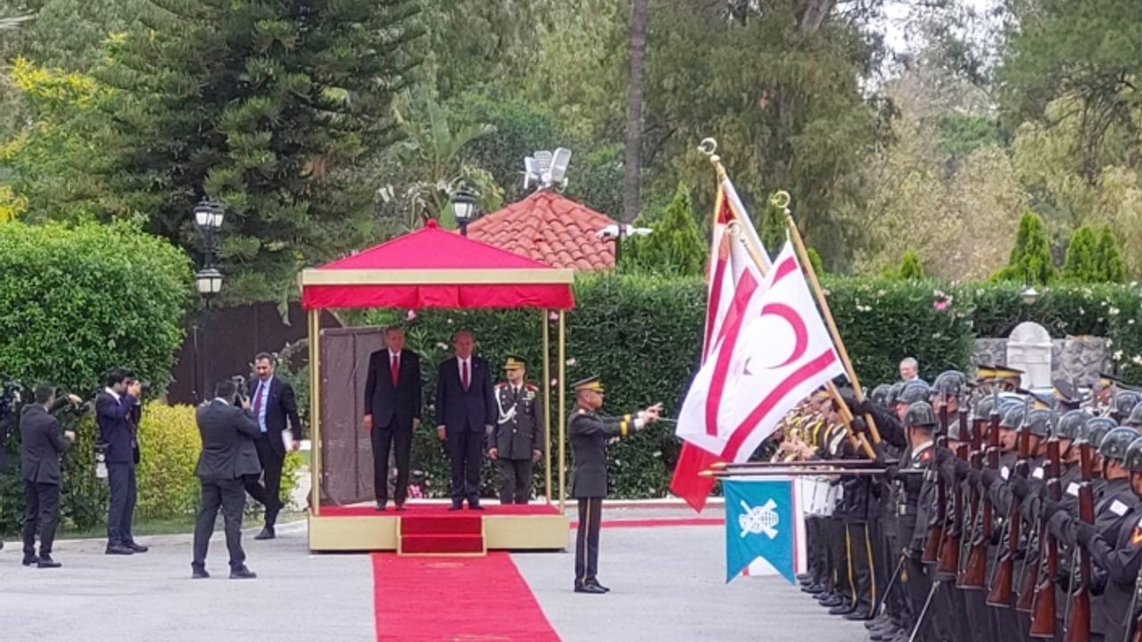 Erdoğan için Cumhurbaşkanlığında resmi tören yapıldı
