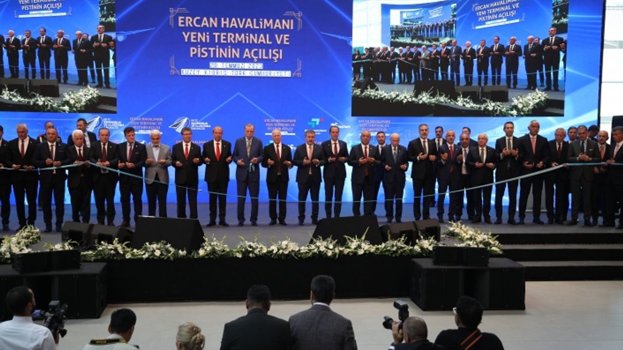 Yeni Ercan Havalimanı törenle açıldı