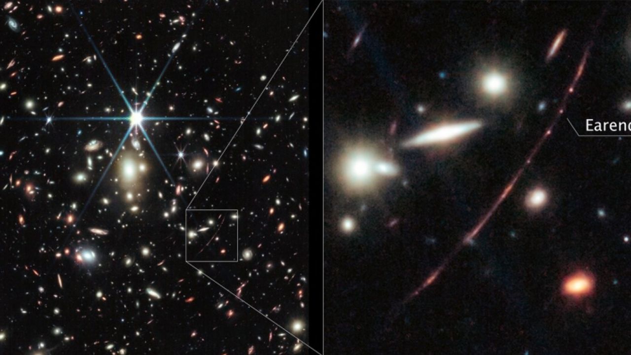 Webb Teleskobu, en uzak yıldız Earendel'in Güneş'ten bir milyon kat parlak olduğunu belirledi