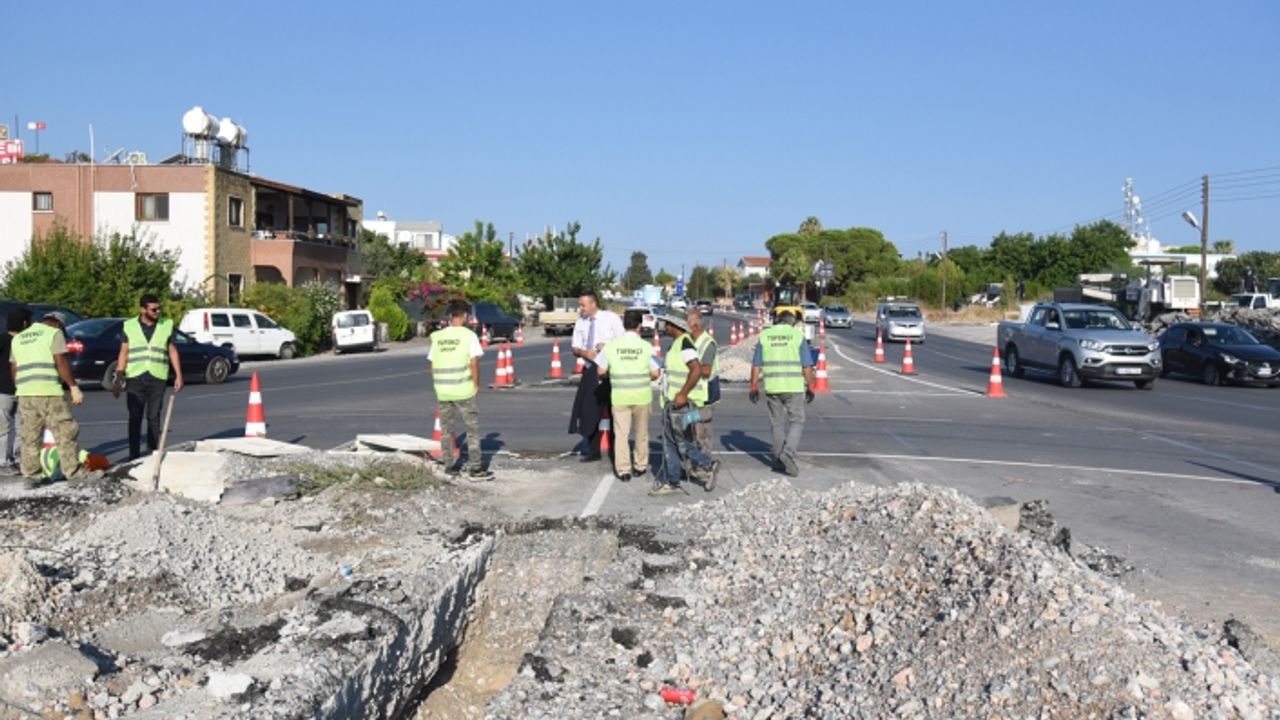 Girne-Alsancak üçüncü etap yol çalışmaları başladı