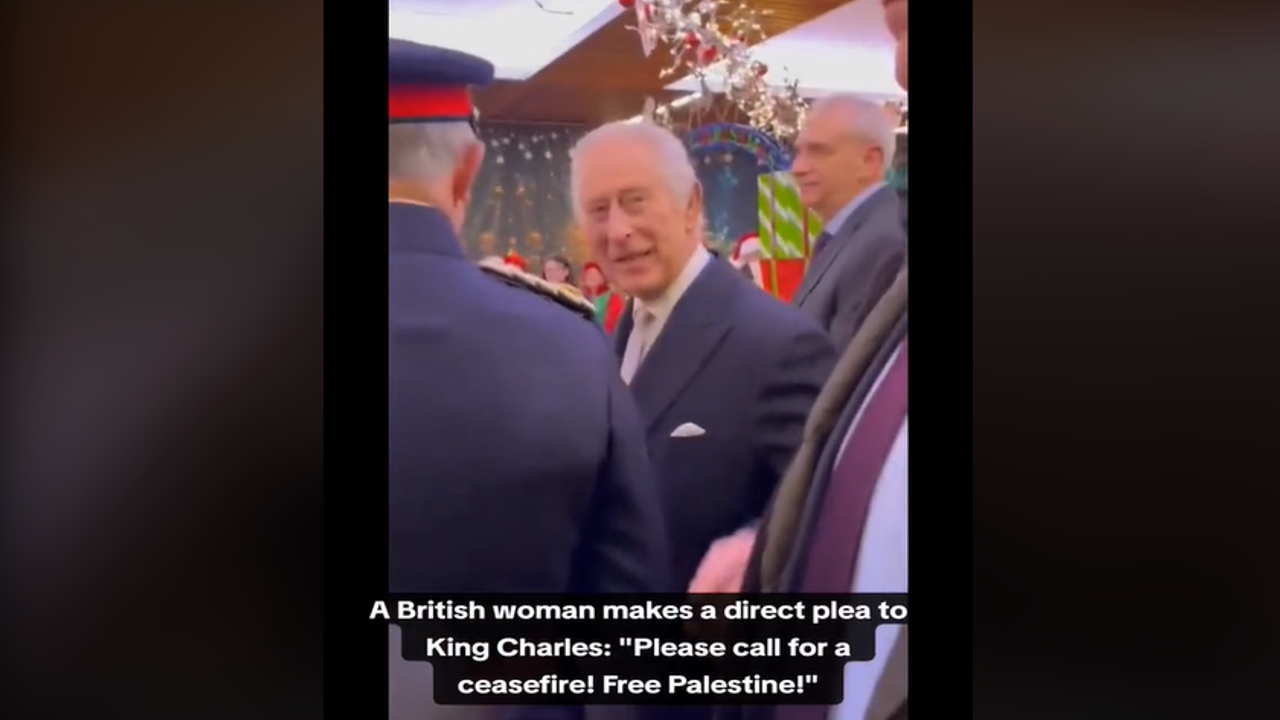İngiltere'de Filistin destekçisi kadın Kral Charles'tan "Gazze'de ateşkes" çağrısı yapmasını istedi