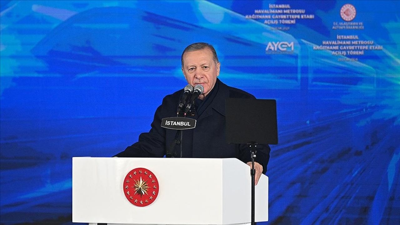Erdoğan, İstanbul Havalimanı Metrosu Kağıthane-Gayrettepe Etabı Açılış Töreni'nde konuştu