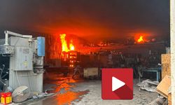 Haspolat'ta fabrika yangını...