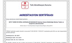 Tarım ve Doğal Kaynaklar Bakanlığı Laboratuvarlarının akreditasyon kapsamı genişletildi