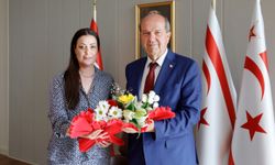 Tatar, Gönyeli Spor Kulübü Başkanı Baştaş ve Yönetim Kurulu'nu kabul etti