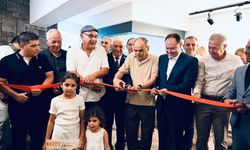 Öztürkler, 4. Uluslararası Güzelyurt Sanat Buluşması sergisinin açılışını yaptı