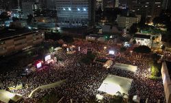 Tel Aviv'de esir takası anlaşması talebiyle gösteri düzenlendi