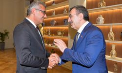 Cumhurbaşkanı Erhürman, TC Cumhurbaşkanı Yardımcısı Yılmaz’ı kabul etti