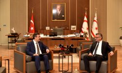 Erhürman, TC Cumhurbaşkanı Yardımcısı Yılmaz’ı kabul etti