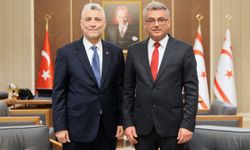 Cumhurbaşkanı Tufan Erhürman, TC Ticaret Bakanı Ömer Bolat’ı kabul etti