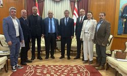 UYDUDA YAYIN TV TEMSİLCİLERİNDEN BAŞBAKAN ÜSTEL’E ZİYARET