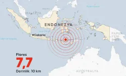 Endonezya'da 7,7 büyüklüğünde deprem