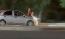Kaput üzerinde yolculuk eden şahıs ve sürücüye 95 bin TL ceza
