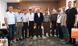 Güzelyurt Belediye Başkanı Mahmut Özçınar, Kıbrıs gazileri ile görüştü