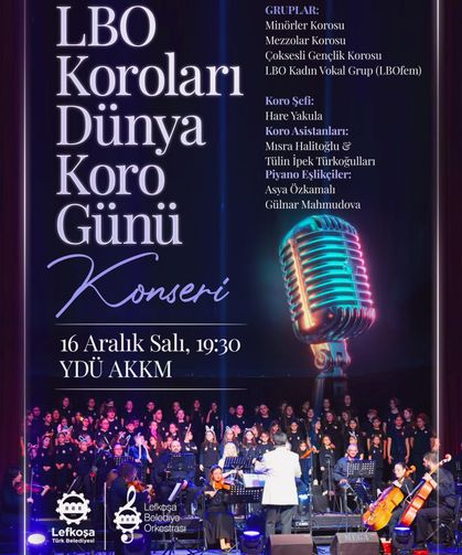 LBO koroları, Dünya Koro Günü’nü konserle kutlayacak