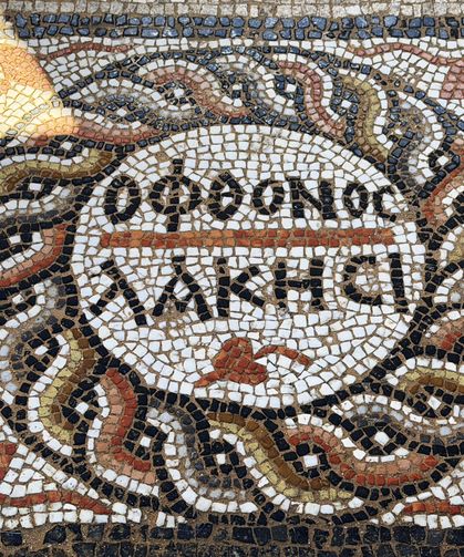 Alanya'daki 3 bin yıllık antik kentte "kıskanan çatlasın" yazılı mozaik bulundu