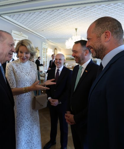 Erdoğan, Belçika Kraliçesi Mathilde ile görüştü