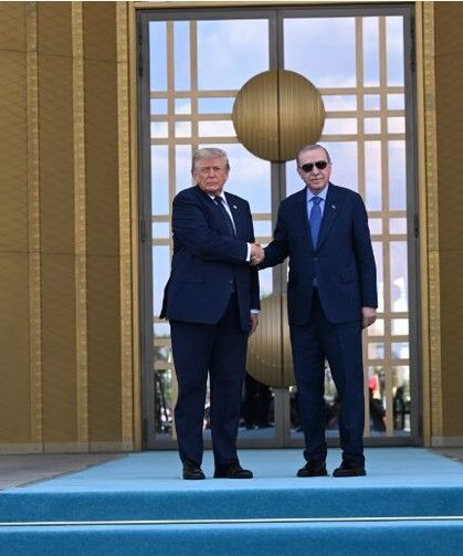 Türkiye Cumhurbaşkanı Erdoğan, ABD Başkanı Trump'ı resmi törenle karşıladı