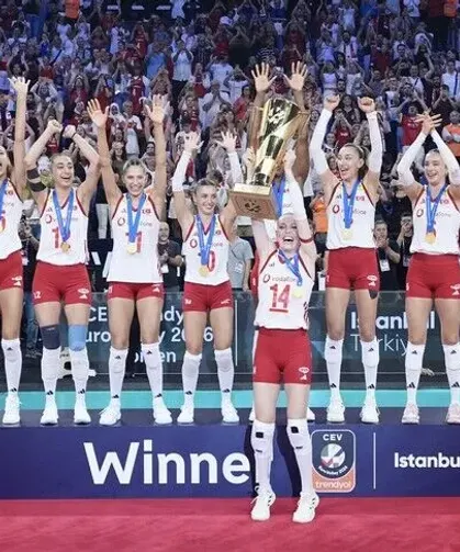 A Milli Kadın Voleybol Takımı, üst üste ikinci kez Avrupa şampiyonu
