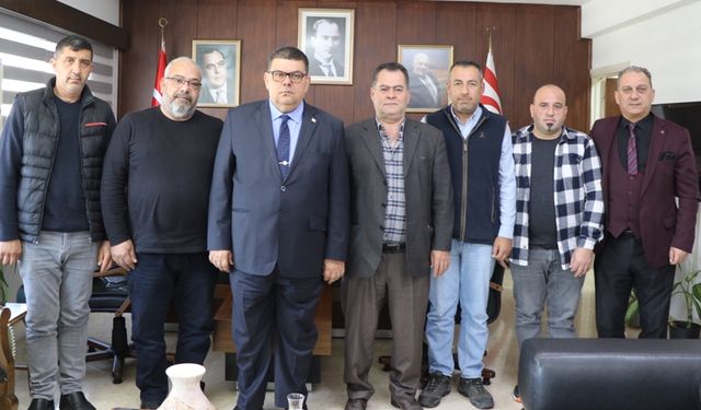 Berova, Kıbrıs Türk Kasaplar Birliği heyetini kabul etti