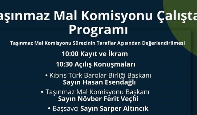 Barolar Birliği  “Taşınmaz Mal Komisyonu Çalıştayı” düzenliyor