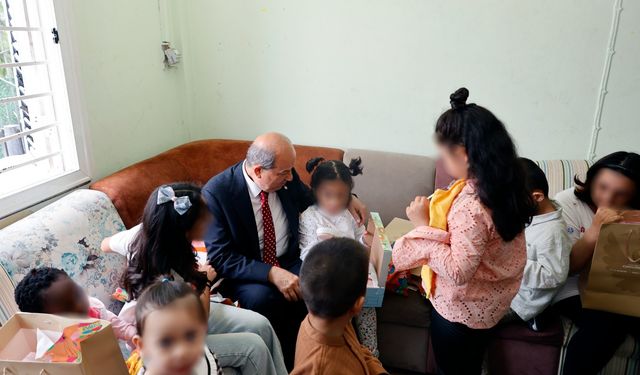 Cumhurbaşkanı Ersin Tatar, Lefkoşa Çocuk Yuvası'nı ziyaret etti