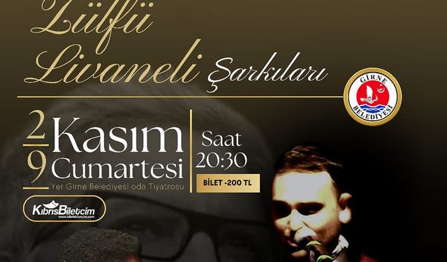 “Zülfü Livaneli Şarkıları” konseri 2 ve 9 Kasım’da yapılacak