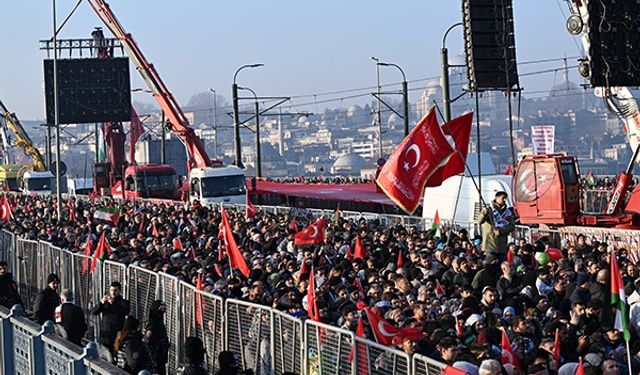 İstanbul'da Filistin'e destek yürüyüşü