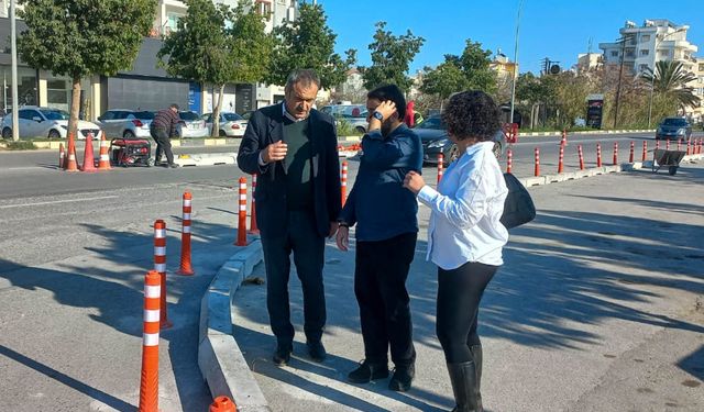 Gazimağusa Belediye Başkanı Uluçay sinyalizasyon projesi çalışmalarını inceledi