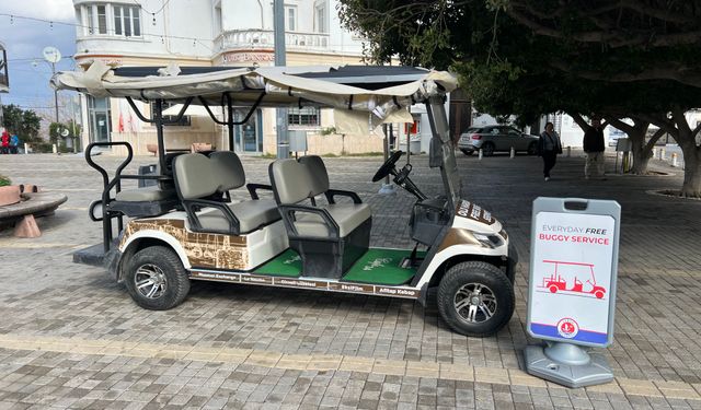 Girne Belediyesi Ramadan Cemil Meydanı- Antik Liman arasında ücretsiz buggy servisi başlattı