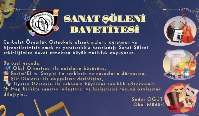 Canbulat Özgürlük Ortaokulu’ndan “Sanat Şöleni”