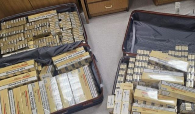 Tasarruflarında 75 karton sigara tespit edilen iki Kıbrıslı Türk tutuklandı