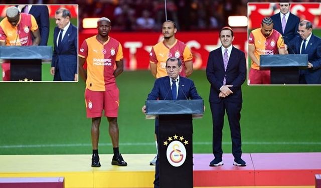 Galatasaray'dan Osimhen ve Sane için imza töreni