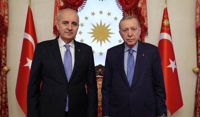 Erdoğan, TBMM Başkanı Kurtulmuş'u kabul etti
