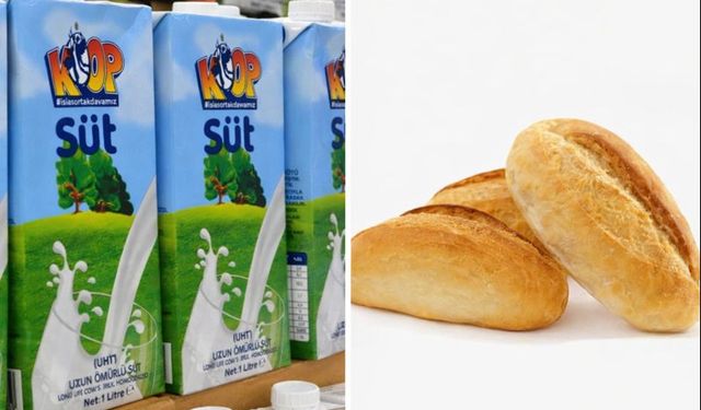 Mutfağa yeni bir zam: Süt ve ekmek fiyatında artış