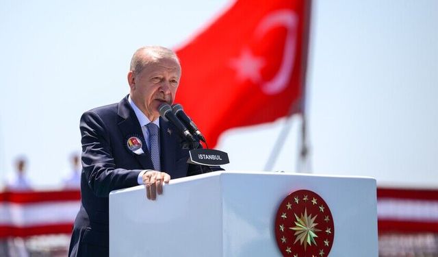 Erdoğan: "Türkiye, tarihinde ilk kez bir NATO ve Avrupa Birliği üyesi ülkeye savaş gemisi ihraç etmiştir"