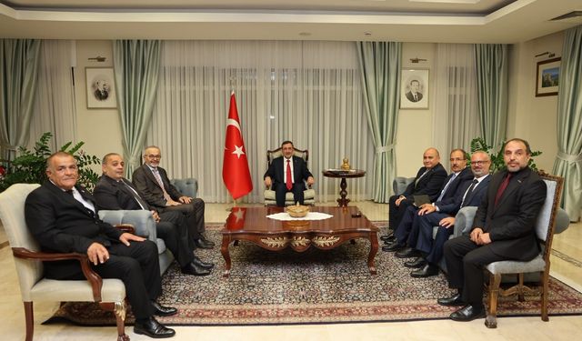 MÜSİAD KKTC heyeti, Cumhurbaşkanı Yardımcısı Cevdet Yılmaz ile bir araya geldi