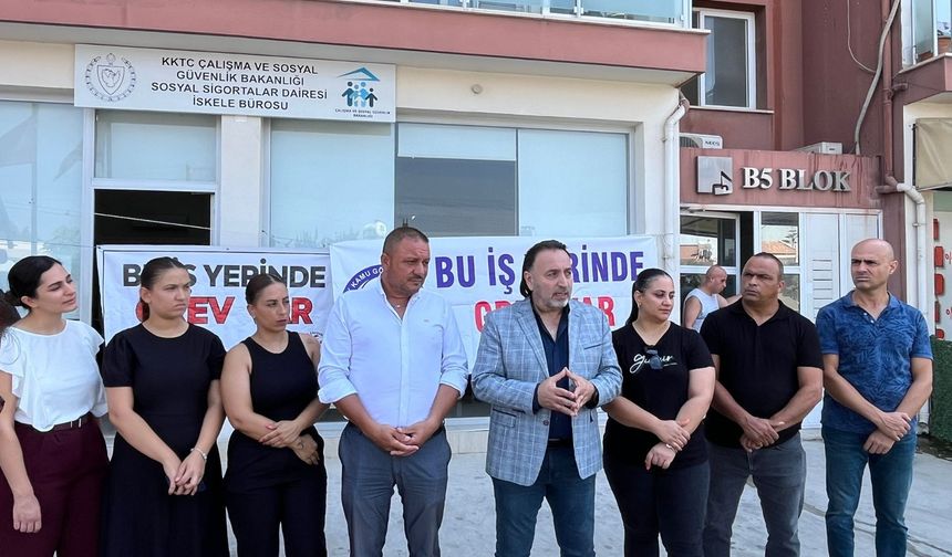 Kamu-Sen ve Ada-Sen, Sosyal Sigortalar Dairesi İskele şubesinde grevde