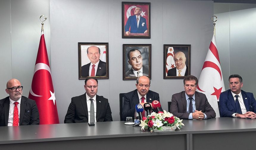 Cumhurbaşkanı Tatar KKTC'ye döndü.. Tatar Ercan'da basın toplantısı yaparak zirveyi değerlendirdi