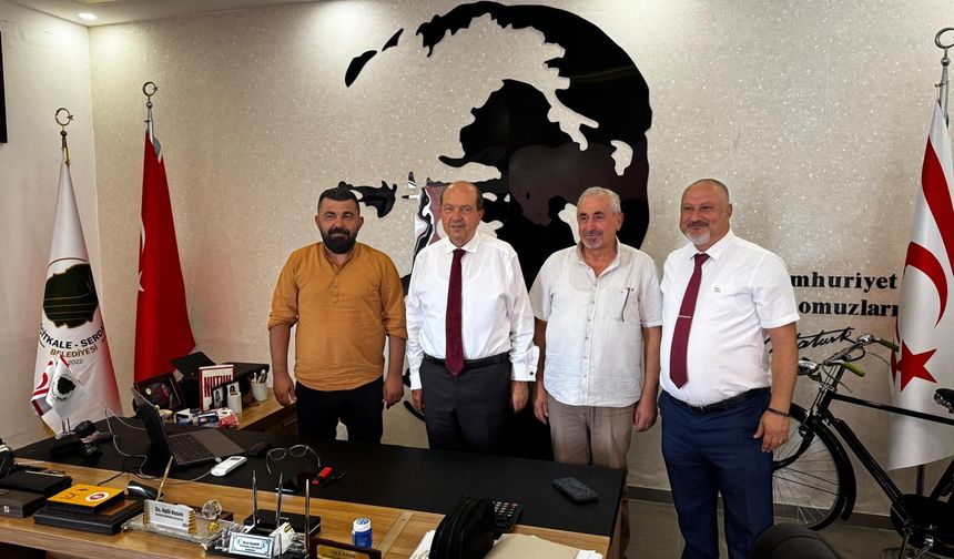 Cumhurbaşkanı Tatar, Geçitkale-Serdarlı Belediyesi’ni ziyaret etti