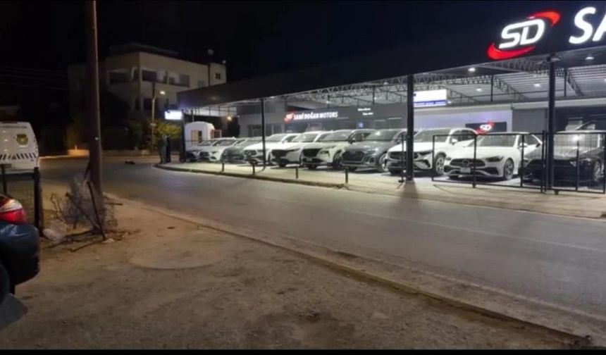 Lefkoşa'da oto galeriye silahlı saldırı