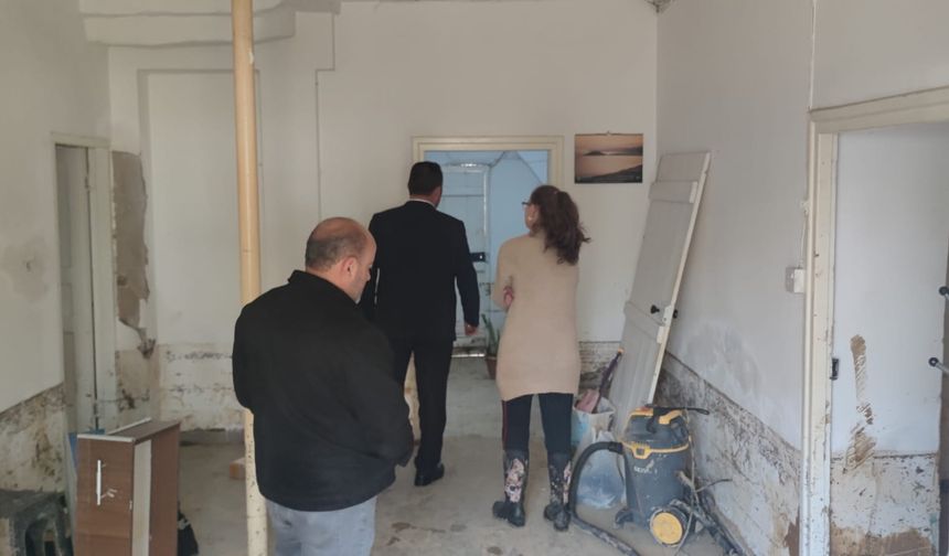 Çavuş, sel felaketinin ardından Dikmen’de hasar tespitinde bulundu