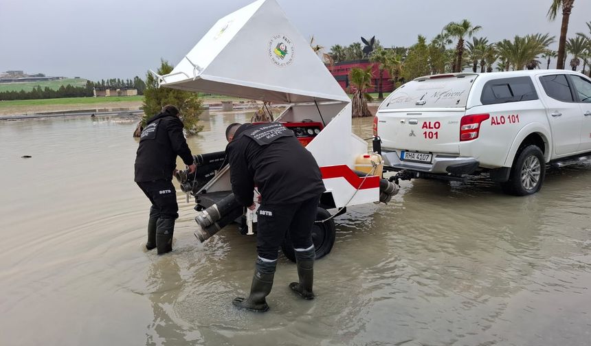 Sivil Savunma yoğun yağışlar nedeniyle gerekli çalışmaların yapıldığını açıkladı