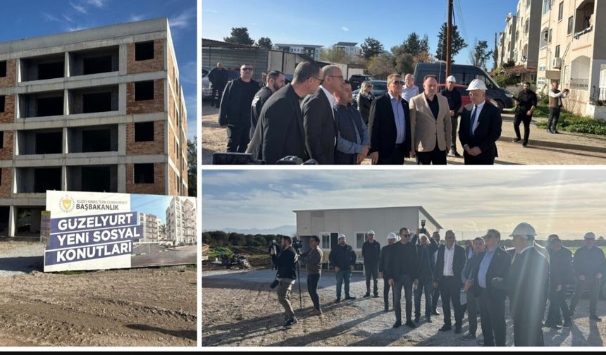 Başbakan Üstel, yapımı devam eden Güzelyurt hastanesini ziyaret etti