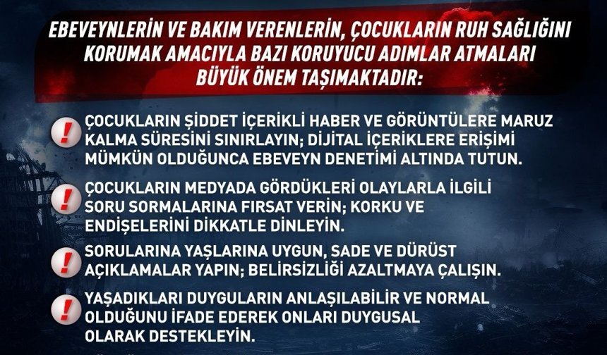 KTTB: “Savaş görüntüleri çocukların ruh sağlığını olumsuz etkileyebilir”