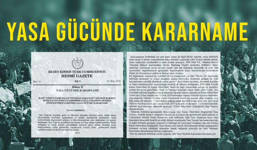 Uzlaşı Beklenirken Kararname Yayımlandı: Hayat Pahalılığı Yürürlükte