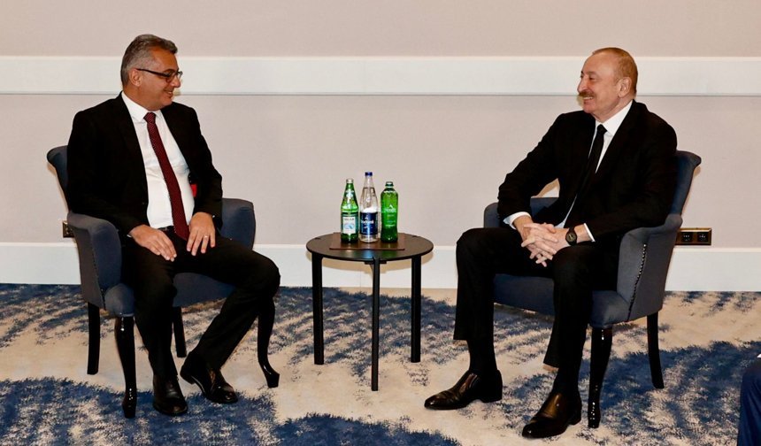 Cumhurbaşkanı Tufan Erhürman, Azerbaycan Cumhurbaşkanı İlham Aliyev ile görüştü