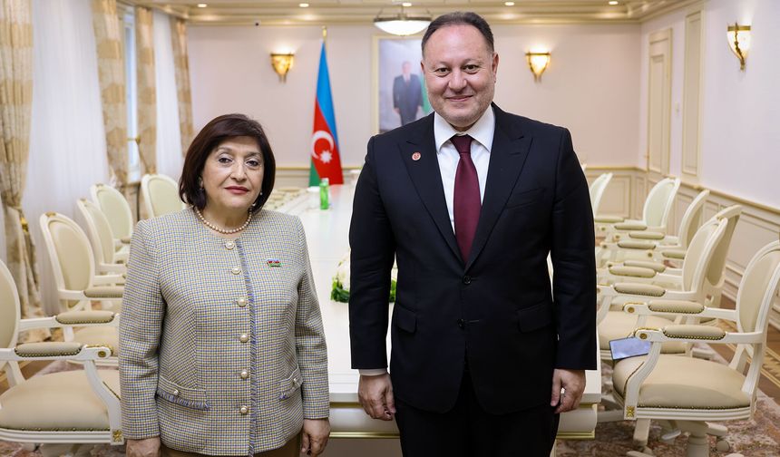 Öztürkler, Azerbaycan Milli Meclisi Başkanı Gafarova ile görüştü